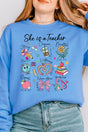 She Is A Teacher Unisex NuBlend Crew Sweatshirt - Wholesale Accessory Market