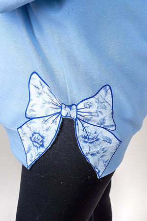 Side Bows Arched Wifey Blue Chinoiserie Unisex NuBlend Crew Sweatshirt - Wholesale Accessory Market