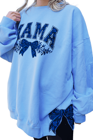 Side Bows Bow & Bloom Mama Unisex NuBlend Crew Sweatshirt - Wholesale Accessory Market