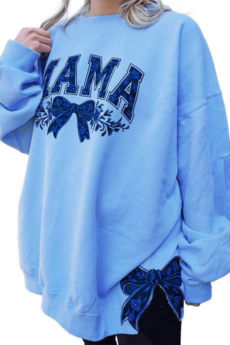 Side Bows Bow & Bloom Mama Unisex NuBlend Crew Sweatshirt - Wholesale Accessory Market