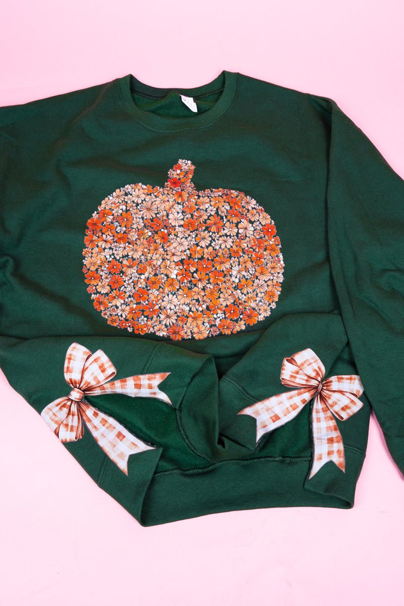 Side Bows Fall Foliage Pumpkin Unisex NuBlend Crew Sweatshirt - Wholesale Accessory Market