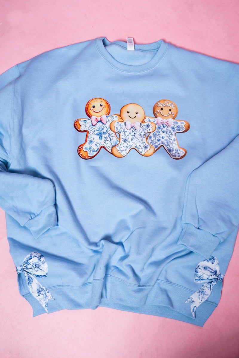 Side Bows Gingerbread Chinoiserie Christmas Unisex NuBlend Crew Sweatshirt - Wholesale Accessory Market
