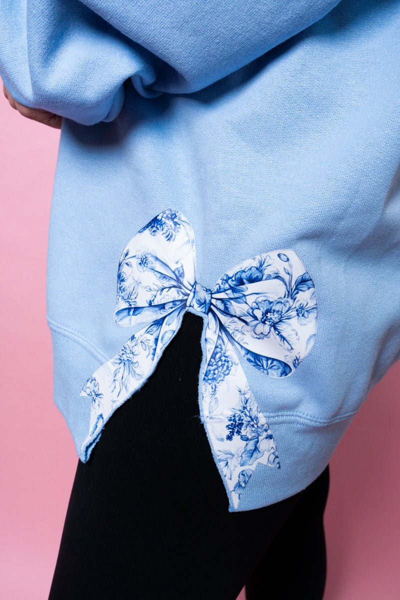 Side Bows Gingerbread Chinoiserie Christmas Unisex NuBlend Crew Sweatshirt - Wholesale Accessory Market