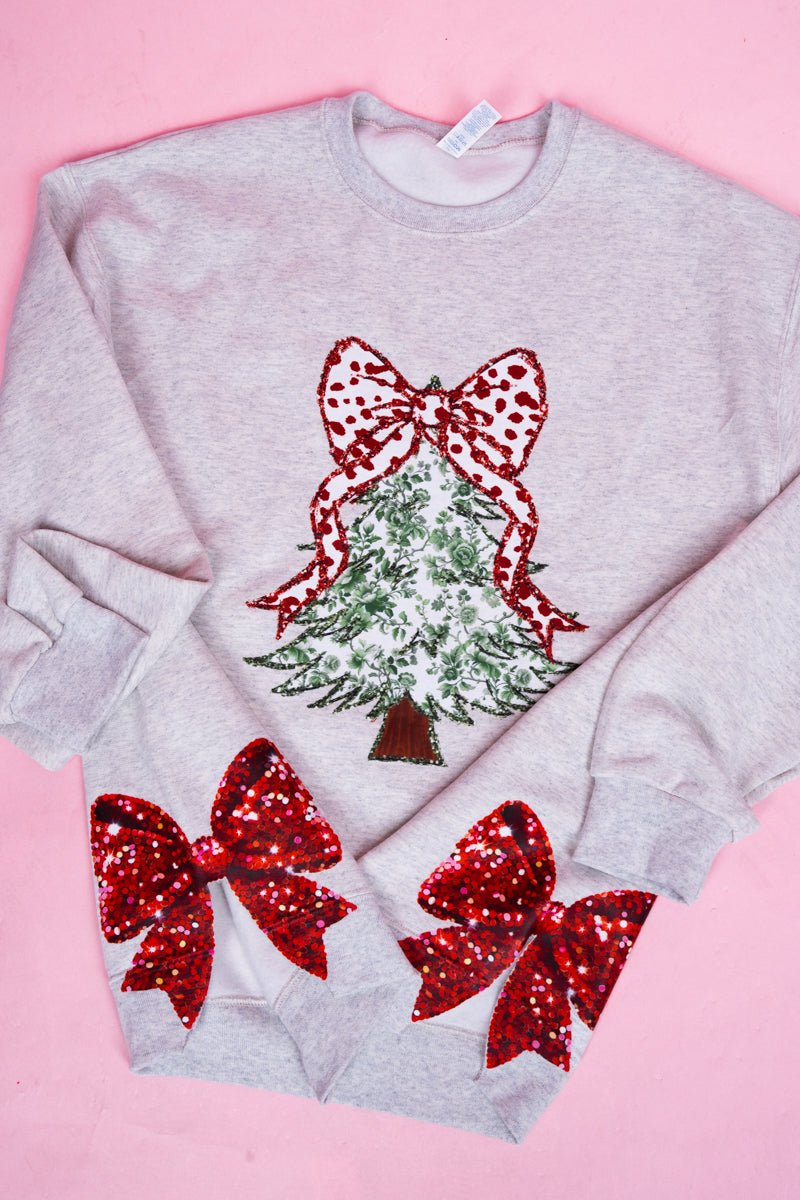 Side Bows Green Chinoiserie Tree Unisex NuBlend Crew Sweatshirt - Wholesale Accessory Market