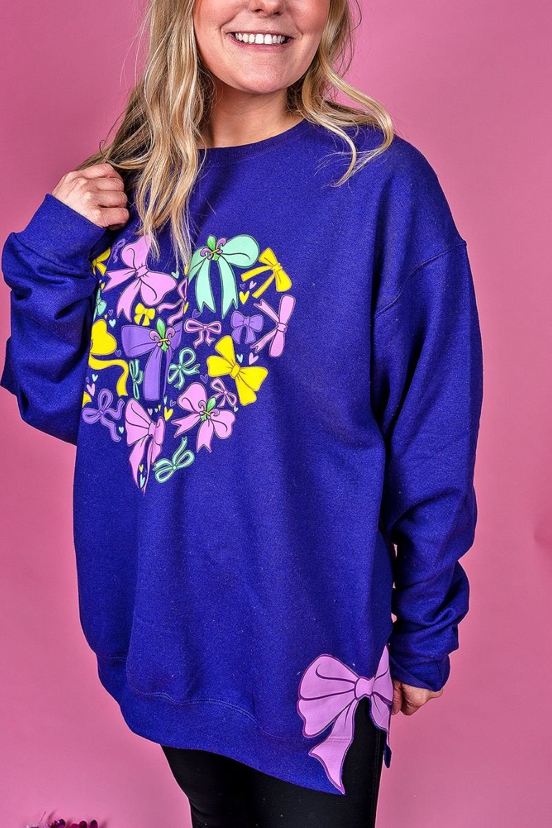 Side Bows Mardi Magic Bows Unisex NuBlend Crew Sweatshirt - Wholesale Accessory Market