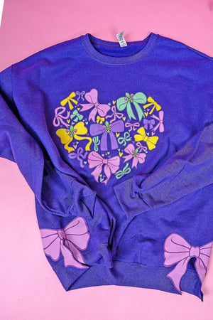 Side Bows Mardi Magic Bows Unisex NuBlend Crew Sweatshirt - Wholesale Accessory Market