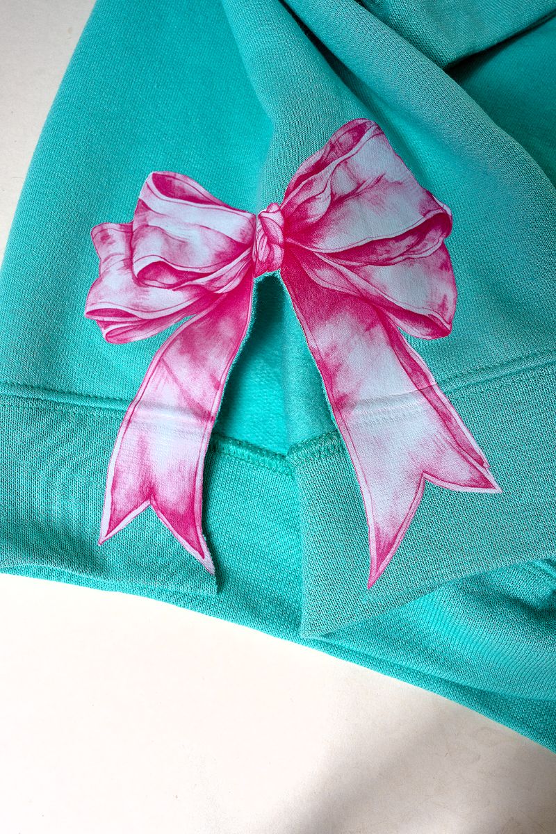 Side Bows Pink Chinoiserie Teacher Unisex NuBlend Crew Sweatshirt - Wholesale Accessory Market