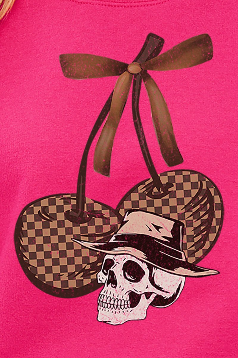 Skull Checkered Cherries Unisex NuBlend Crew Sweatshirt - Wholesale Accessory Market