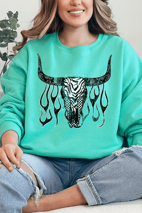 Smokin' Steer Unisex NuBlend Crew Sweatshirt - Wholesale Accessory Market