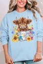 Springtime Highland Cow Unisex NuBlend Crew Sweatshirt - Wholesale Accessory Market