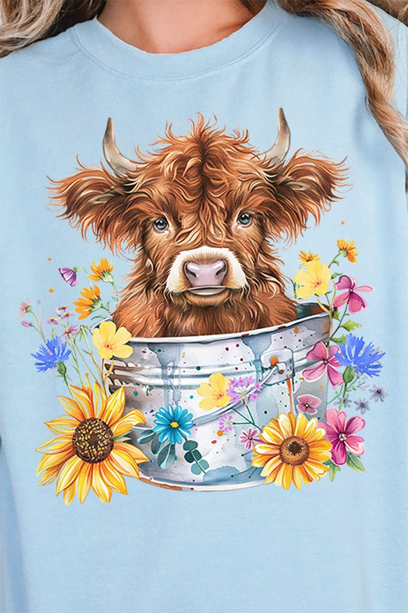 Springtime Highland Cow Unisex NuBlend Crew Sweatshirt - Wholesale Accessory Market