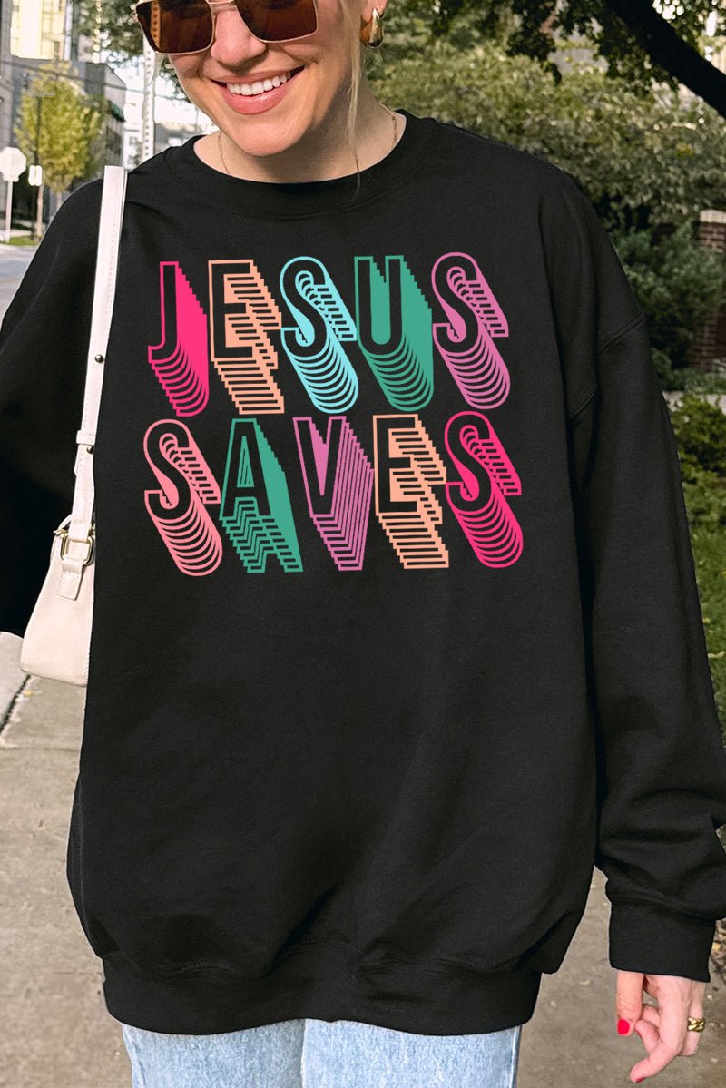 Stacked Jesus Saves Unisex NuBlend Crew Sweatshirt - Wholesale Accessory Market