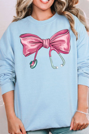 Stethoscope Bow Unisex NuBlend Crew Sweatshirt - Wholesale Accessory Market