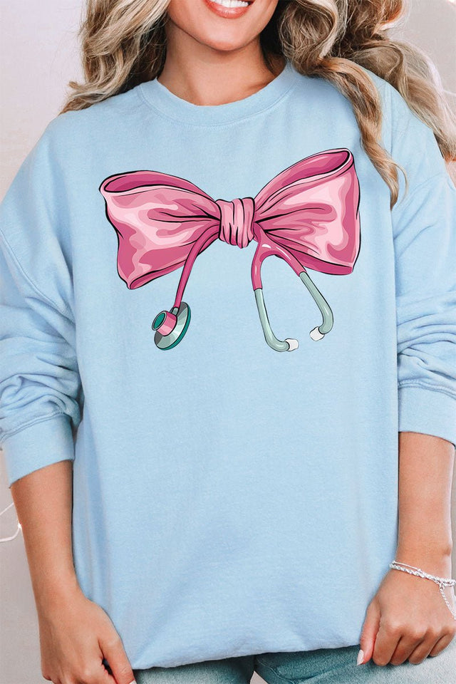 Stethoscope Bow Unisex NuBlend Crew Sweatshirt - Wholesale Accessory Market