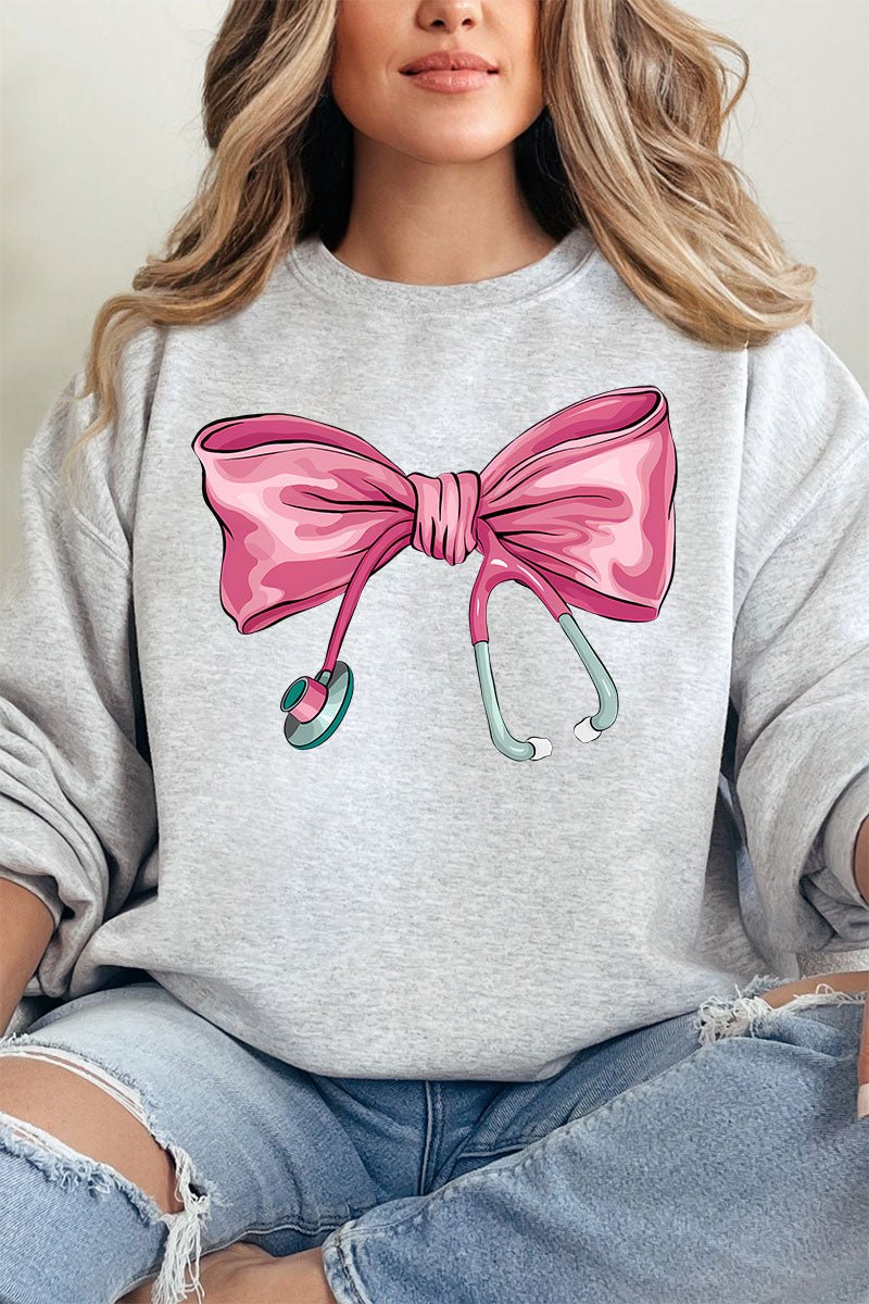 Stethoscope Bow Unisex NuBlend Crew Sweatshirt - Wholesale Accessory Market