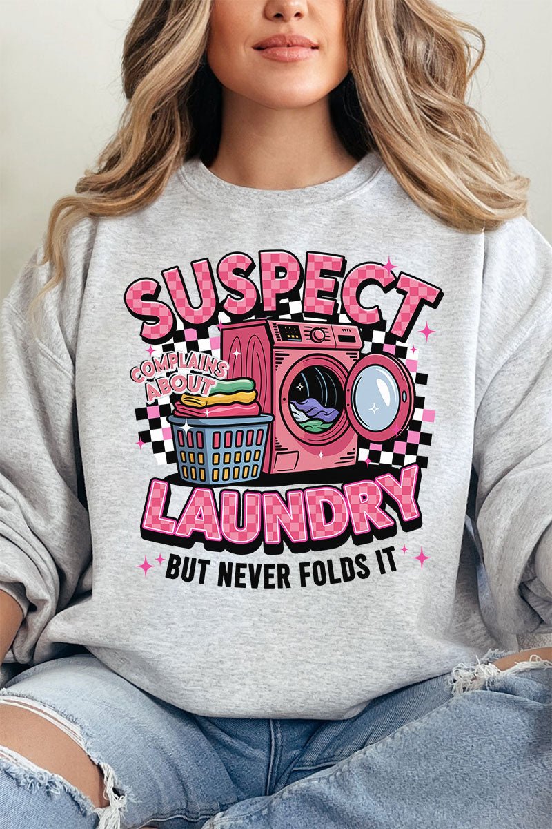 Suspect Complains About Laundry Unisex NuBlend Crew Sweatshirt - Wholesale Accessory Market