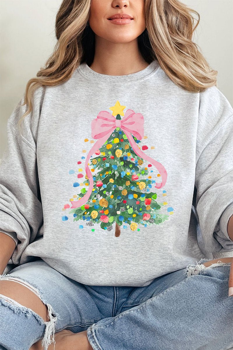 Watercolor Dots Christmas Tree Unisex NuBlend Crew Sweatshirt - Wholesale Accessory Market