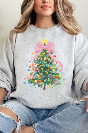 Watercolor Dots Christmas Tree Unisex NuBlend Crew Sweatshirt - Wholesale Accessory Market