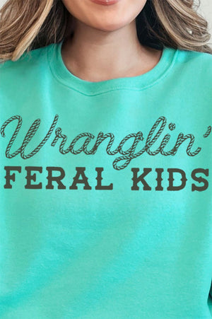 Wranglin' Feral Kids Unisex NuBlend Crew Sweatshirt - Wholesale Accessory Market