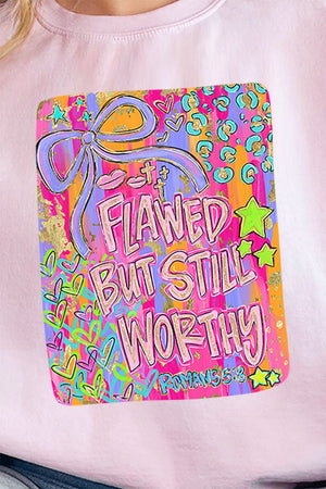 Brushed Flawed But Still Worthy Unisex NuBlend Crew Sweatshirt - Wholesale Accessory Market