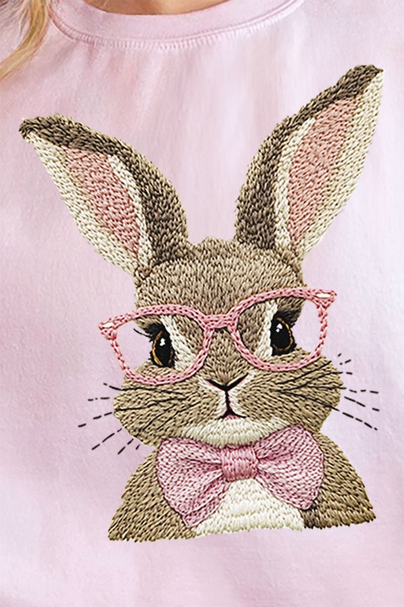 Faux Embroidery Easter Bunny Unisex NuBlend Crew Sweatshirt - Wholesale Accessory Market