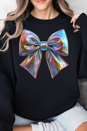 Iridescent Satin Bow Unisex NuBlend Crew Sweatshirt - Wholesale Accessory Market