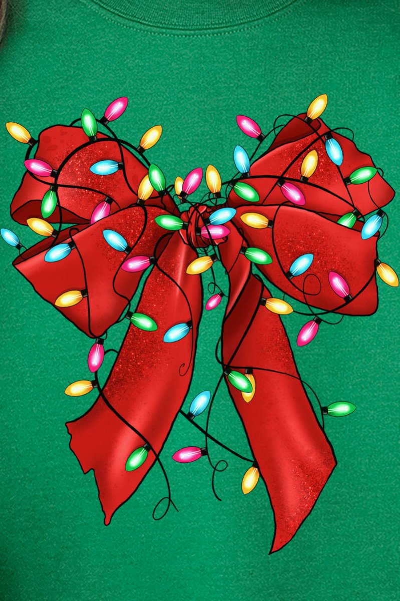 Christmas Lights Coquette Bow Unisex NuBlend Crew Sweatshirt - Wholesale Accessory Market