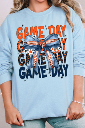 Orange & Blue Stacked Gameday Unisex NuBlend Crew Sweatshirt - Wholesale Accessory Market