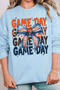 Orange & Blue Stacked Gameday Unisex NuBlend Crew Sweatshirt - Wholesale Accessory Market