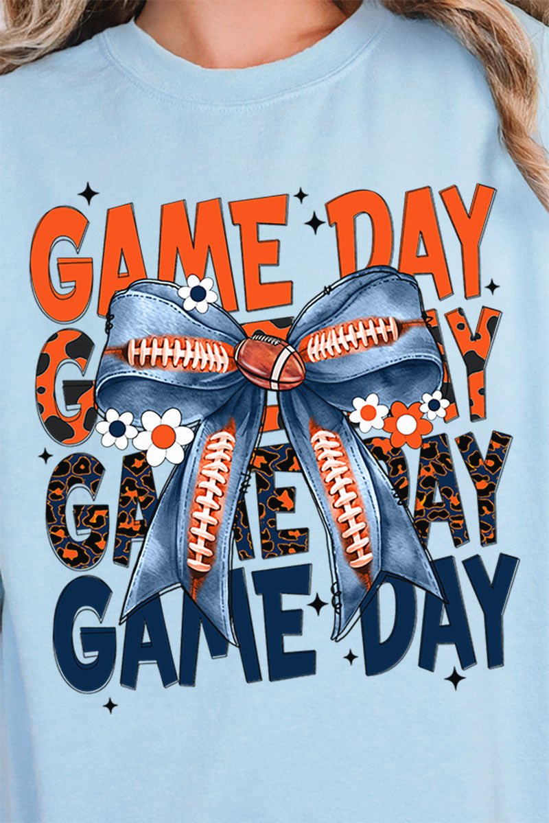 Orange & Blue Stacked Gameday Unisex NuBlend Crew Sweatshirt - Wholesale Accessory Market