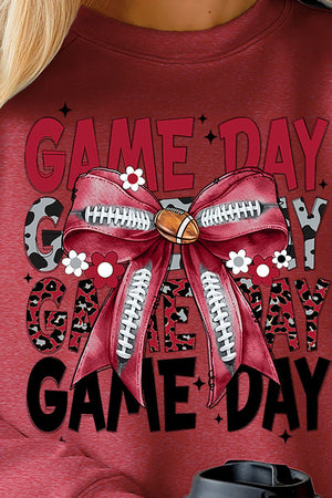 Crimson Stacked Gameday Unisex NuBlend Crew Sweatshirt - Wholesale Accessory Market