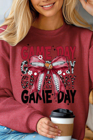 Crimson Stacked Gameday Unisex NuBlend Crew Sweatshirt - Wholesale Accessory Market
