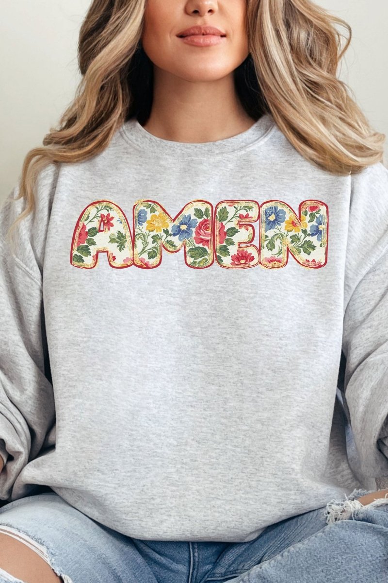 Vintage Bubble Amen Unisex NuBlend Crew Sweatshirt - Wholesale Accessory Market