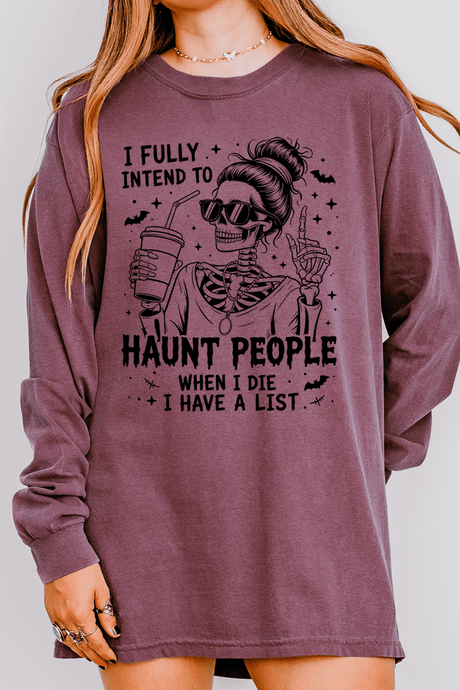 Haunt People Comfort Colors Heavyweight Long T-Shirt - Wholesale Accessory Market