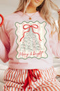 Merry & Bright Coquette Tree Comfort Colors Heavyweight Long T-Shirt - Wholesale Accessory Market