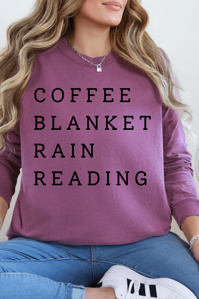 Rainy Day Reading Comfort Colors Heavyweight Long T-Shirt - Wholesale Accessory Market