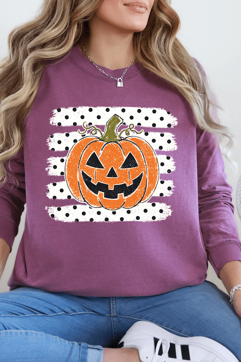 Spooky Pumpkin Pop Comfort Colors Heavyweight Long T-Shirt - Wholesale Accessory Market