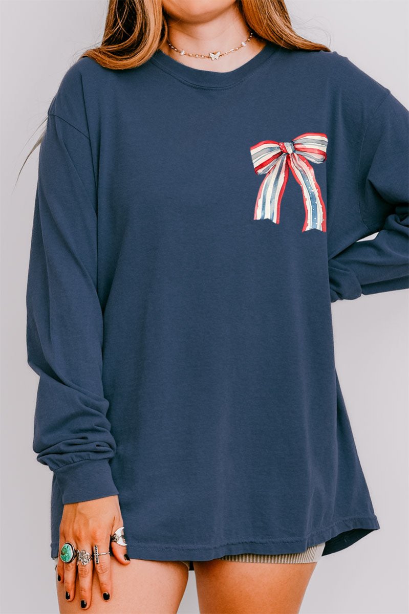 America Needs Jesus Front & Back Design Comfort Colors Heavyweight Long T-Shirt - Wholesale Accessory Market