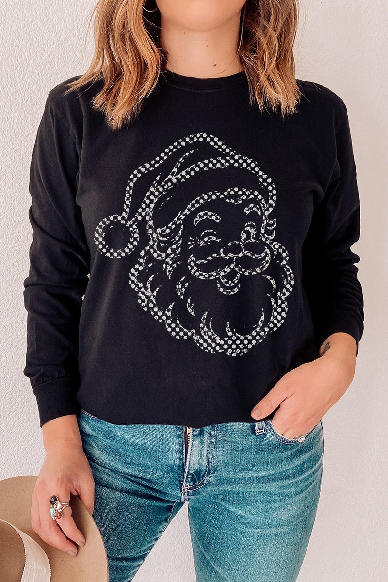 Classic Christmas Santa Comfort Colors Heavyweight Long T-Shirt - Wholesale Accessory Market