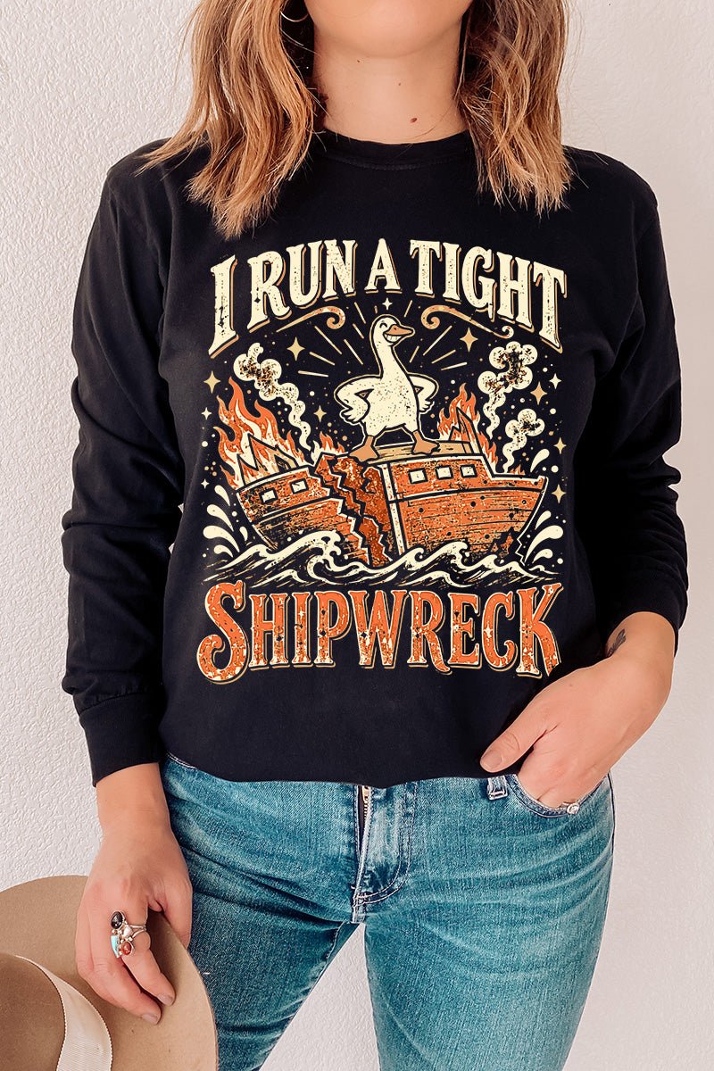 Tight Shipwreck Goose Comfort Colors Heavyweight Long T-Shirt - Wholesale Accessory Market