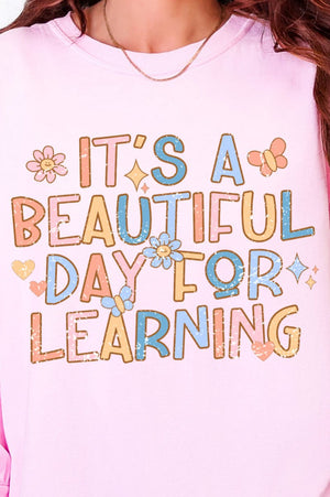 Beautiful Day For Learning Comfort Colors Heavyweight Long Sleeve T-Shirt - Wholesale Accessory Market