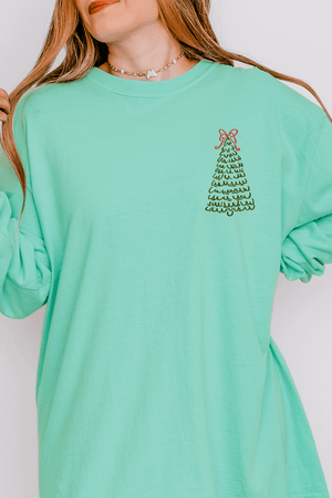 Christmas, Please Front & Back Design Comfort Colors Heavyweight Long T-Shirt - Wholesale Accessory Market