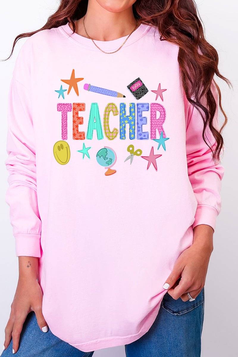 Classroom Charm Comfort Colors Heavyweight Long Sleeve T-Shirt - Wholesale Accessory Market