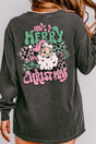 Groovy Merry Christmas Front & Back Design Comfort Colors Heavyweight Long T-Shirt - Wholesale Accessory Market
