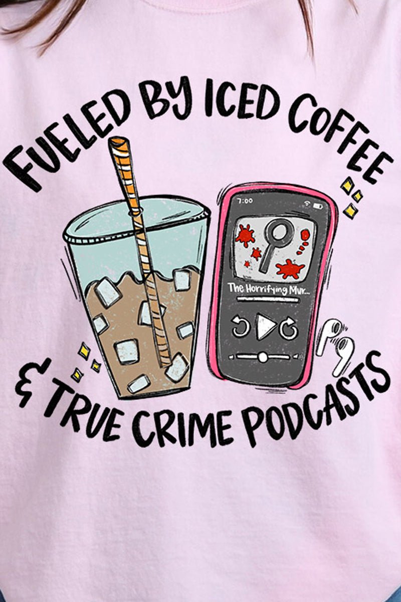 Iced Coffee & True Crime Comfort Colors Heavyweight Long T-Shirt - Wholesale Accessory Market