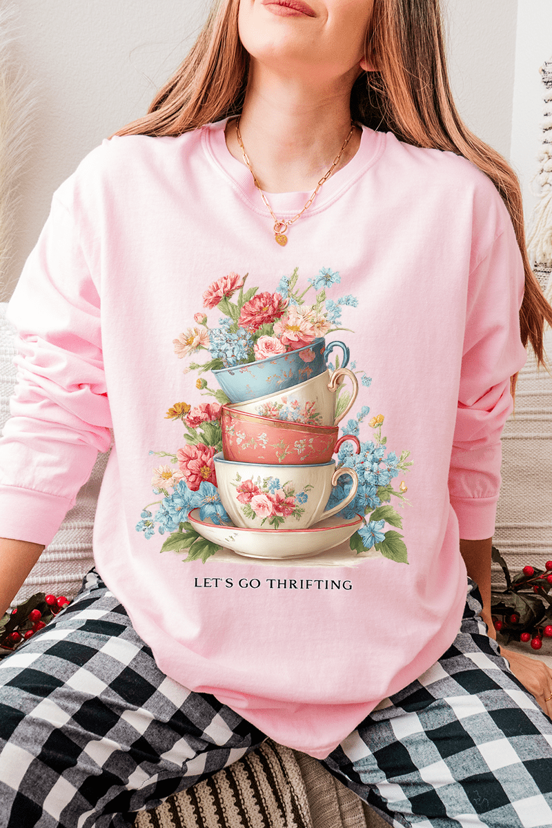 Let's Go Thrifting Comfort Colors Heavyweight Long T-Shirt - Wholesale Accessory Market