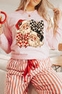 Merry Check Santa Comfort Colors Heavyweight Long T-Shirt - Wholesale Accessory Market
