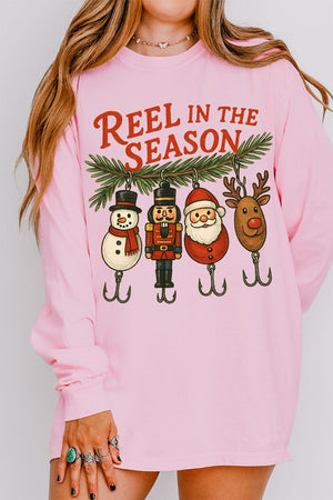 Reel In The Season Comfort Colors Heavyweight Long Sleeve T-Shirt - Wholesale Accessory Market