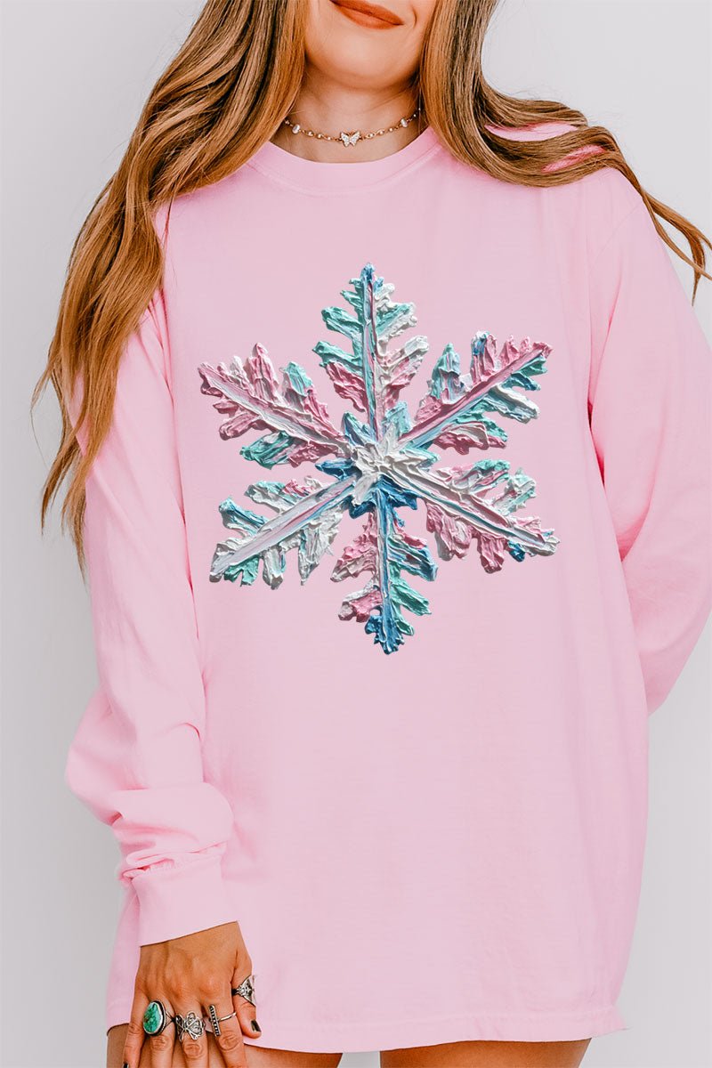The Painted Snowflake Comfort Colors Heavyweight Long Sleeve T-Shirt - Wholesale Accessory Market