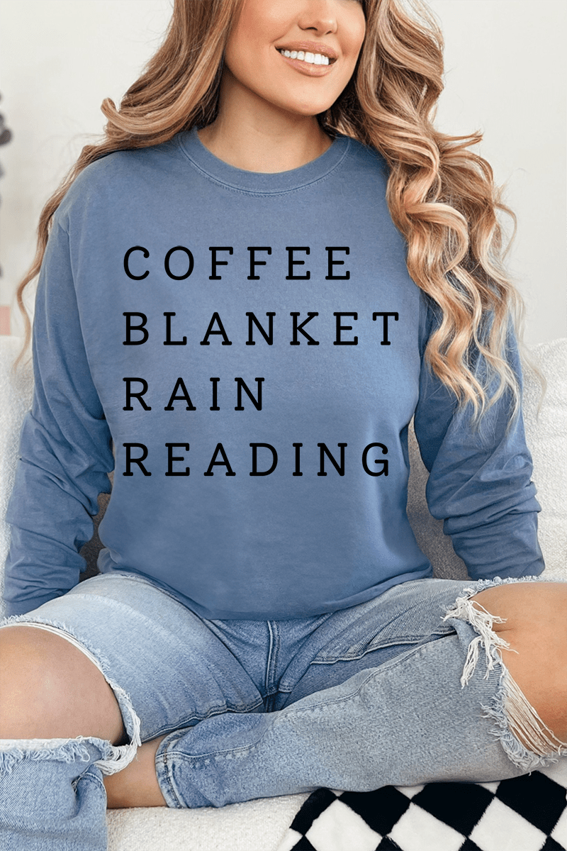 Rainy Day Reading Comfort Colors Heavyweight Long T-Shirt - Wholesale Accessory Market